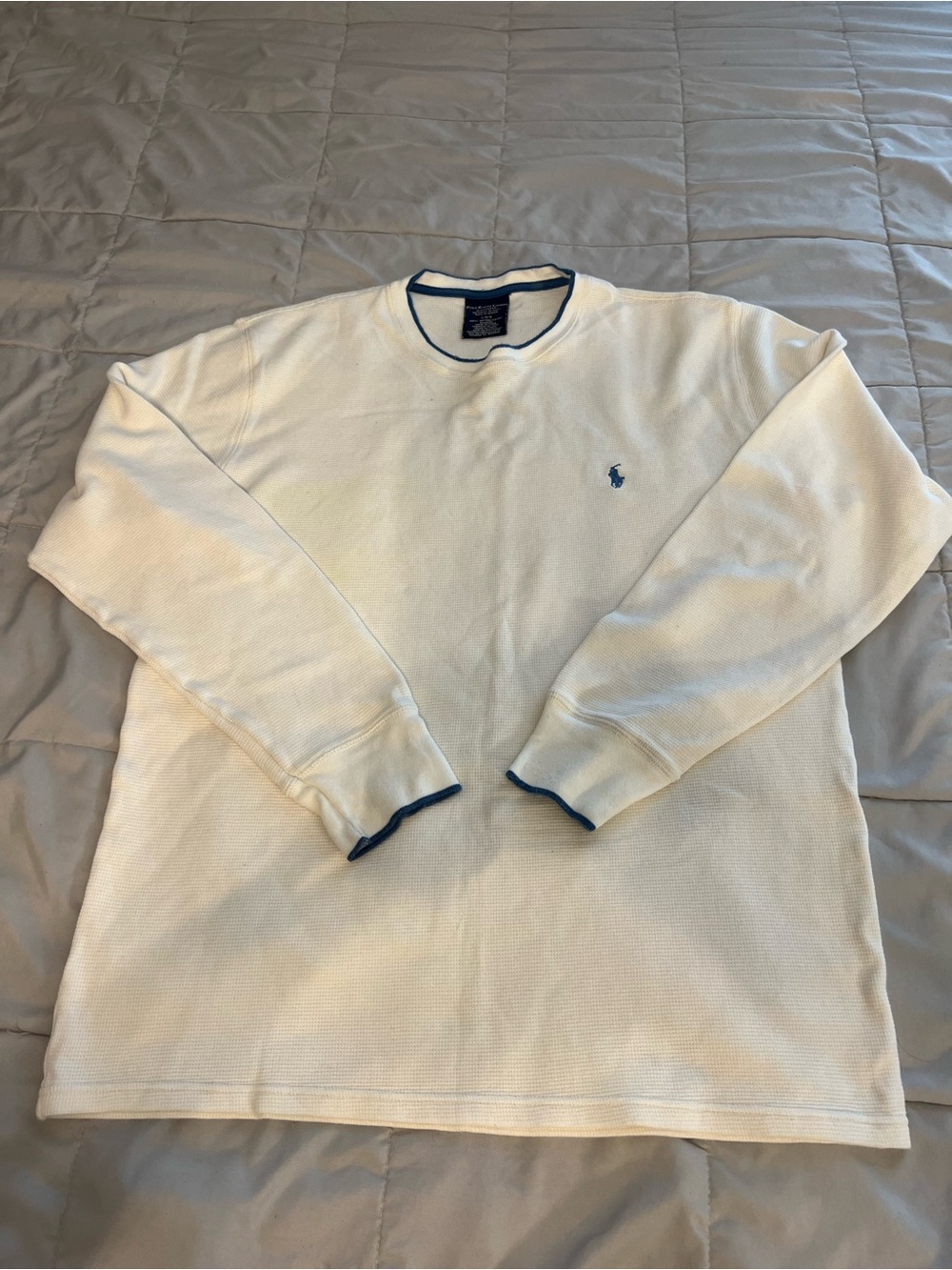 Polo Ralph Lauren Sleepwear Mens LG
Waffle Knit Thermal Long Sleeve Shirt Cream